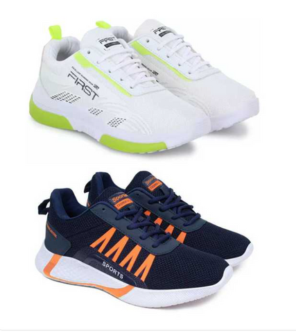 π Menβs Stylish Sports Shoes (White & Blue, Size 10 β Pack of 2) π Menβs Stylish Sports Shoes (White & Blue, Size 10 β Pack of 2)