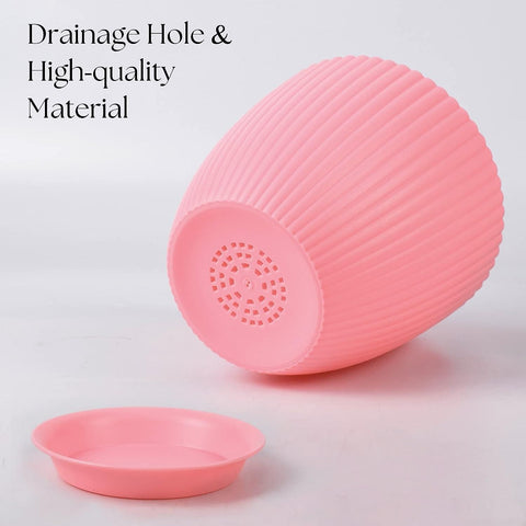 ðļ Plastic Round Flower Pot with Tray & Drainage Holes â Perfect for Indoor & Outdoor Plants ðļ Plastic Round Flower Pot with Tray & Drainage Holes â Perfect for Indoor & Outdoor Plants