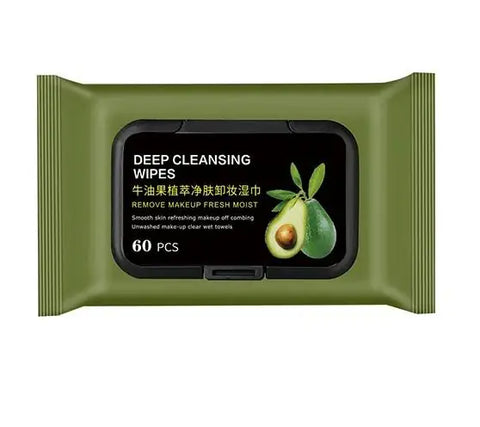 💚 Avocado Makeup Remover Wipes – Deep Cleansing & Nourishing (Pack of 60) 💚 Avocado Makeup Remover Wipes – Deep Cleansing & Nourishing (Pack of 60)