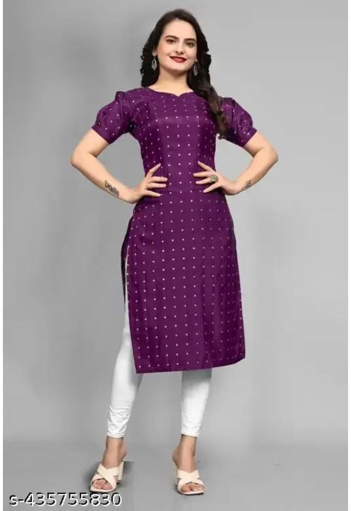 Premium Silk Straight Kurti for Women – Available in 4 Beautiful Colors ✨