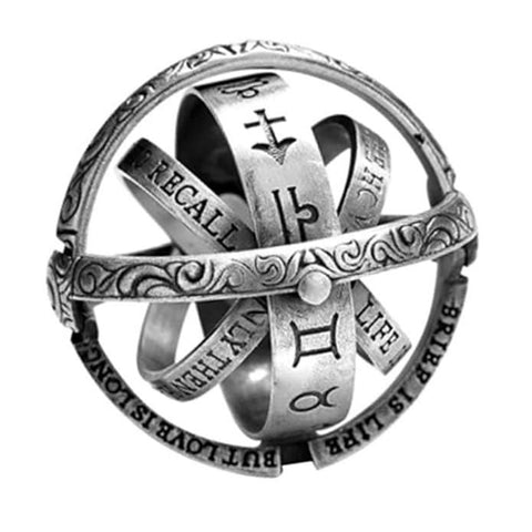 🌌 Astronomical Ball Ring Cosmic Finger Ring Couple Jewelry Silver Plated 🌌 Astronomical Ball Ring Cosmic Finger Ring Couple Jewelry Silver Plated