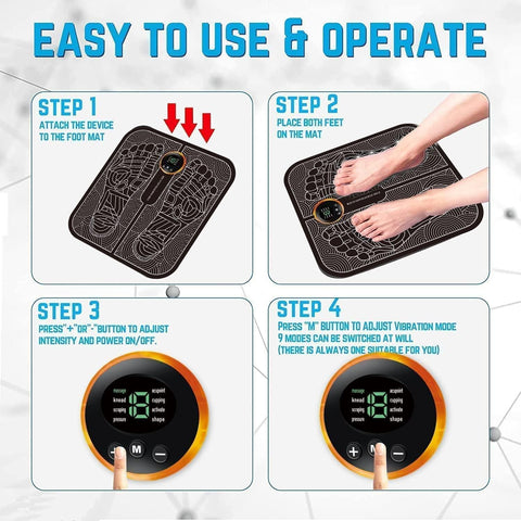 Foot Massage Pain Reliever, Wireless Electric EMS Massage Machine Foot Massage Pain Reliever, Wireless Electric EMS Massage Machine