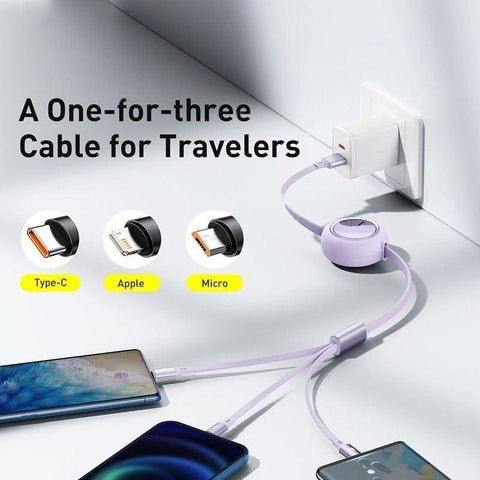 ⚡ 3 in 1 Fast Charging Data Cable ⚡ 3 in 1 Fast Charging Data Cable