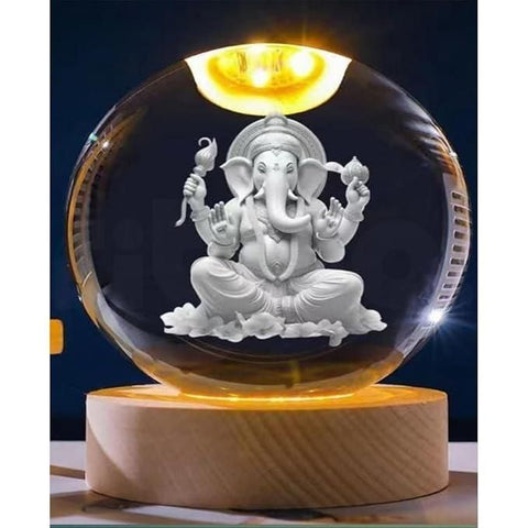 ðŠ Ganesh Crystal LED Lamp â Divine Decorative Night Light for Home & Office ðŠ Ganesh Crystal LED Lamp â Divine Decorative Night Light for Home & Office