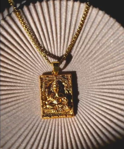 🕉️ Gold Plated Ganeshji Pendant with Chain – Divine Style with a Touch of Elegance 🕉️ Gold Plated Ganeshji Pendant with Chain – Divine Style with a Touch of Elegance
