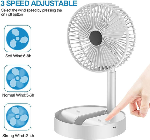 ðŽïļ Powerful Rechargeable Table Fan â Portable High-Speed Cooling Fan ðŽïļ Powerful Rechargeable Table Fan â Portable High-Speed Cooling Fan
