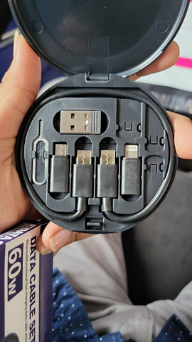 ⚡ Fast Charging Travel Cable Set – All-in-One Portable Charger Kit ⚡ Fast Charging Travel Cable Set – All-in-One Portable Charger Kit