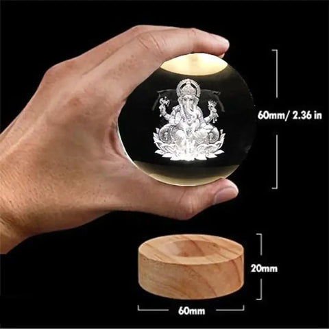 ðŠ Ganesh Crystal LED Lamp â Divine Decorative Night Light for Home & Office ðŠ Ganesh Crystal LED Lamp â Divine Decorative Night Light for Home & Office