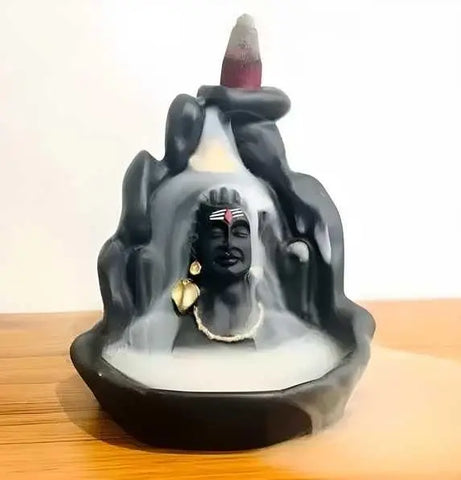 ✨ Smoke Fountain Lord Shiva Cone Incense Holder Showpiece with 10 Free Smoke Backflow Cones ✨ Smoke Fountain Lord Shiva Cone Incense Holder Showpiece with 10 Free Smoke Backflow Cones