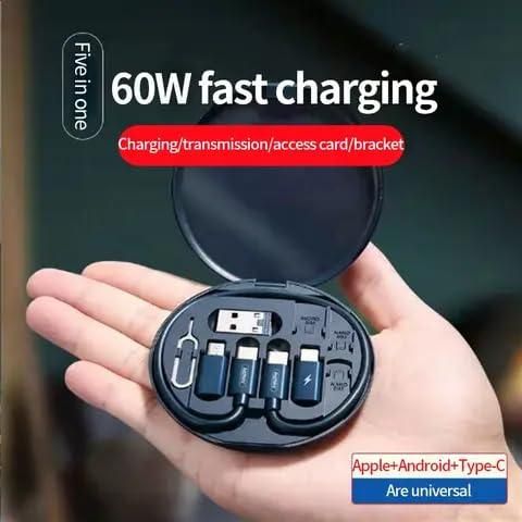 ⚡ Fast Charging Travel Cable Set – All-in-One Portable Charger Kit ⚡ Fast Charging Travel Cable Set – All-in-One Portable Charger Kit