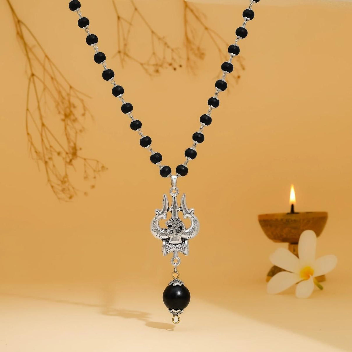 ๐๏ธ Om Shiva Trishool Karungali Malaโ Divine Power & Protection