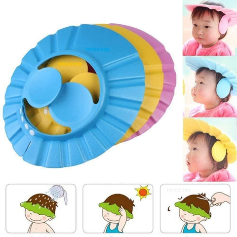 👶 Baby Adjustable Safe Bathing Shower Cap – Protect Your Little One’s Eyes & Ears (Pack of 2) 👶 Baby Adjustable Safe Bathing Shower Cap – Protect Your Little One’s Eyes & Ears (Pack of 2)