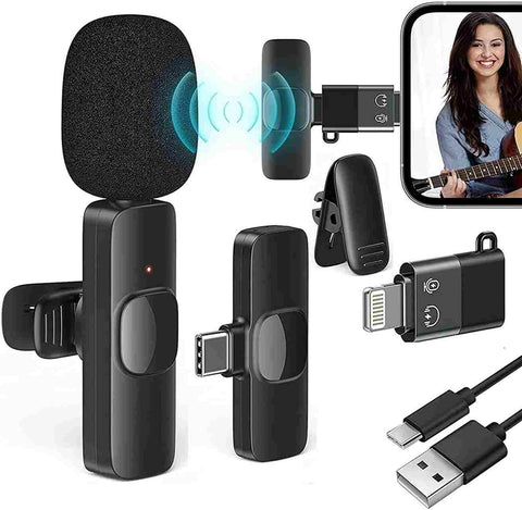 🎤 Wireless Microphone – Portable Plug & Play Mic for Mobile & Camera 🎤 Wireless Microphone – Portable Plug & Play Mic for Mobile & Camera