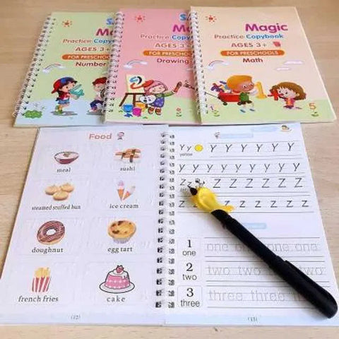 🪄 Magic Book Set of 2 –  (8 Books + 20 Refills + 2 Pens + 2 Grips) 🪄 Magic Book Set of 2 –  (8 Books + 20 Refills + 2 Pens + 2 Grips)