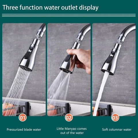 🚿 3 Modes Kitchen Sink Faucet – Adjustable Water Saving Nozzle Sprayer 🚿 3 Modes Kitchen Sink Faucet – Adjustable Water Saving Nozzle Sprayer