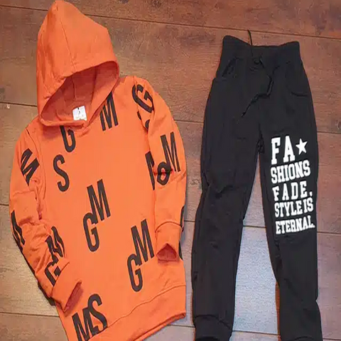 ๐ฆ Full Sleeves Hooded Tracksuit for Boys (Orange & Black, 3โ8 Years) ๐ฆ Full Sleeves Hooded Tracksuit for Boys (Orange & Black, 3โ8 Years)