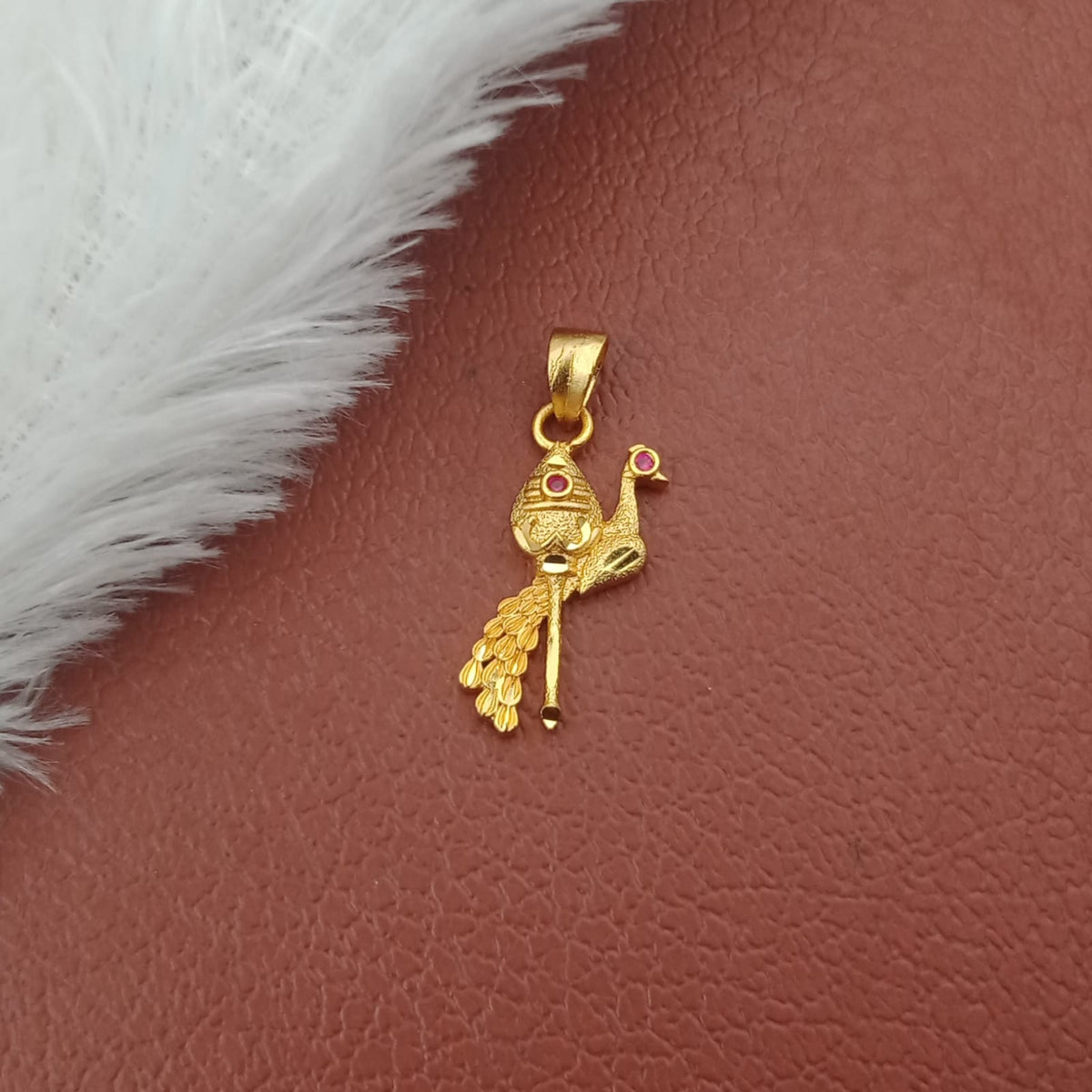 π¦ Peacock Murugar Divine Gold-Plated Pendant ποΈ