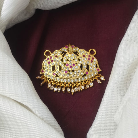 💛 Elegant Gold-Plated Stone Studded Thali Pendant 💛 💛 Elegant Gold-Plated Stone Studded Thali Pendant 💛