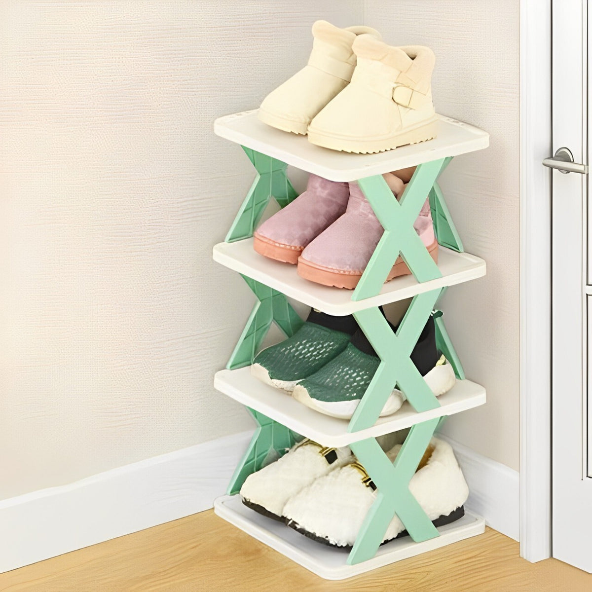 👟 Foldable Shoe Rack – Space Saving & Stylish Organizer