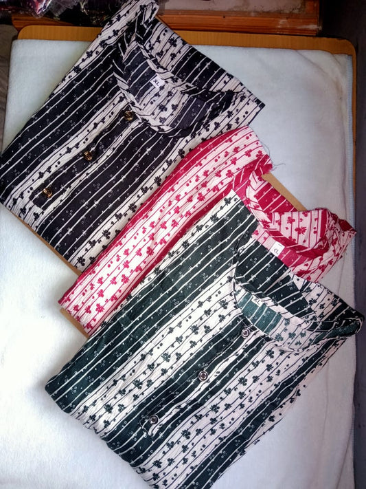 Trendy Popcorn Fabric Kurti for Women – Soft, Stretchy & Stylish