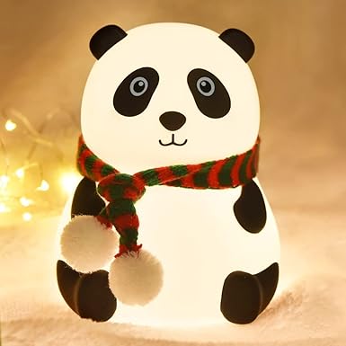 🌈 Panda Nursery Soft Silicone Night Light – 7 Color Table Lamp 🐼✨