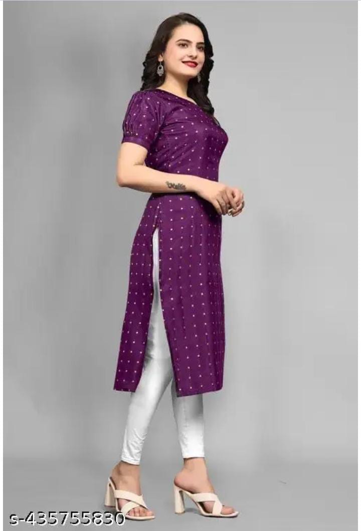 Premium Silk Straight Kurti for Women – Available in 4 Beautiful Colors ✨