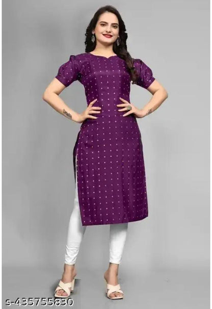 Premium Silk Straight Kurti for Women – Available in 4 Beautiful Colors ✨