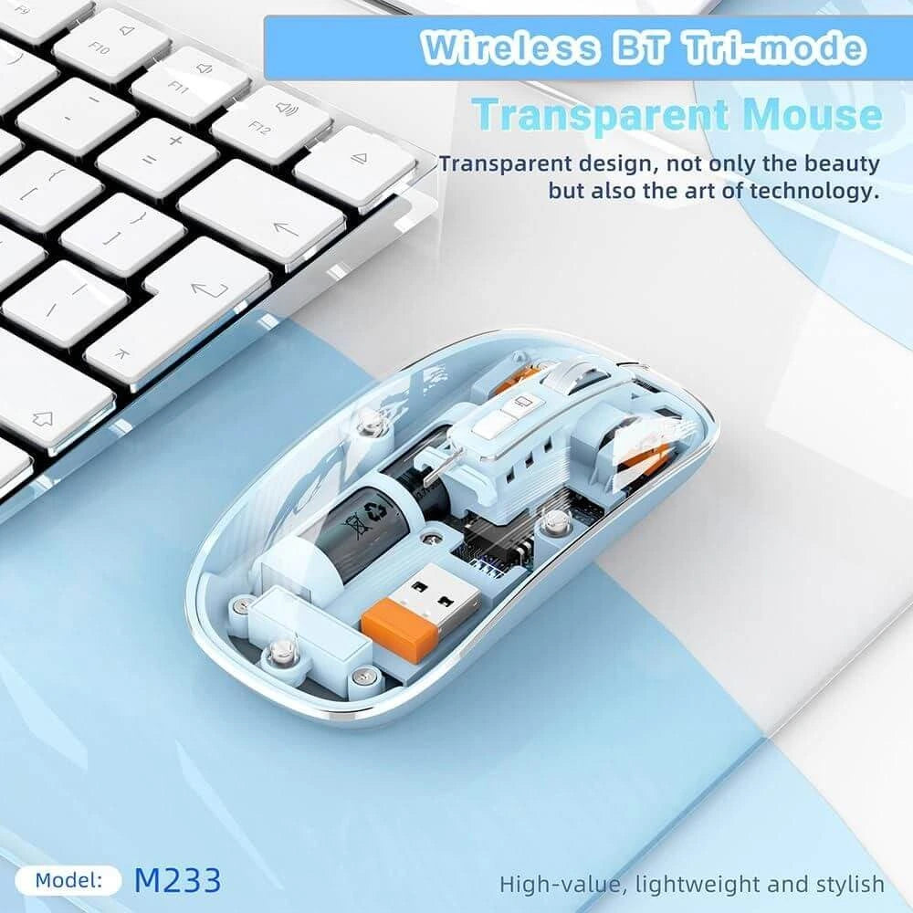 🖱️✨ Rechargeable Transparent Mouse