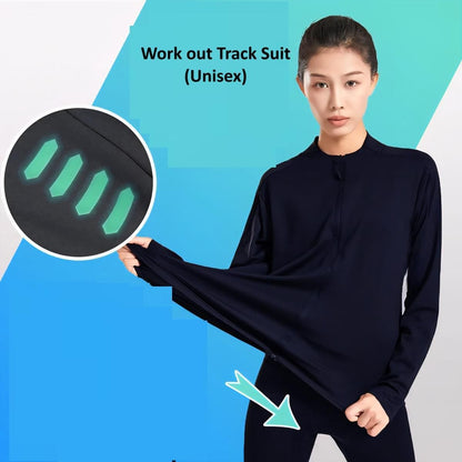 🏃‍♂️ Unisex Work Out Solid Track Suit – Stylish Activewear for Men & Women