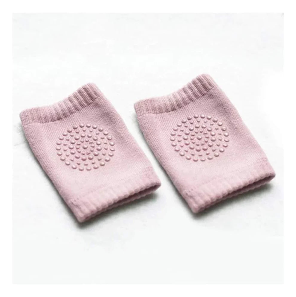 🧸 Baby Toddler Soft Knit Knee Pads (Set of 2 Pairs) – Anti-Slip Protection 🦶✨