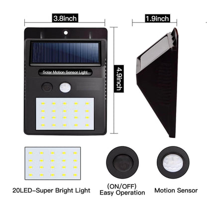 🔆 20 LED Bright Outdoor Security Light with Motion Sensor