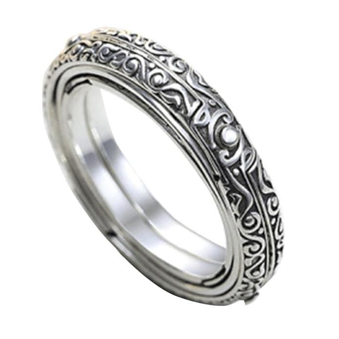 🌌 Astronomical Ball Ring Cosmic Finger Ring Couple Jewelry Silver Plated