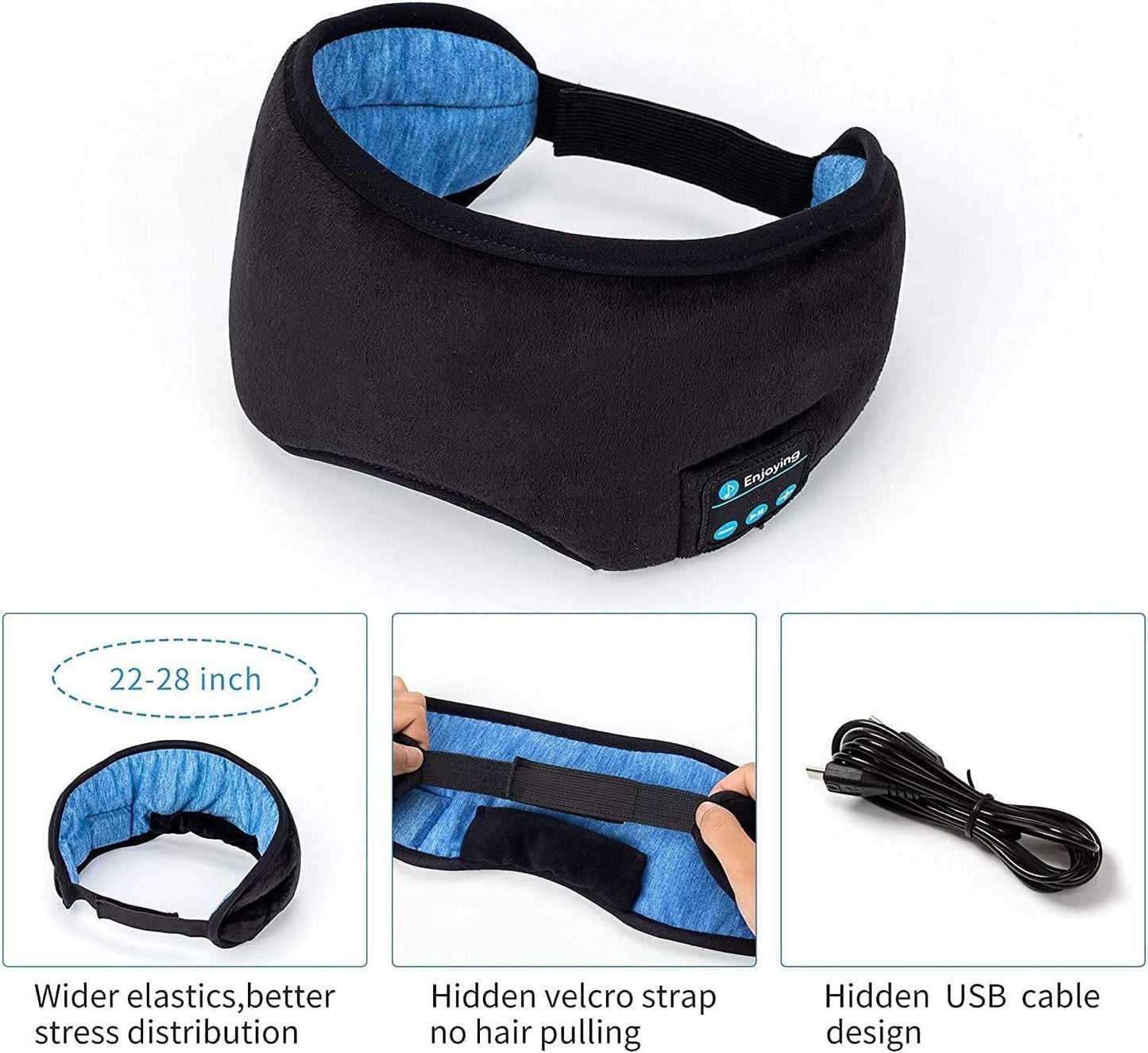 😴🎧 Wireless Bluetooth Eye Mask – Sleep Better With Music!