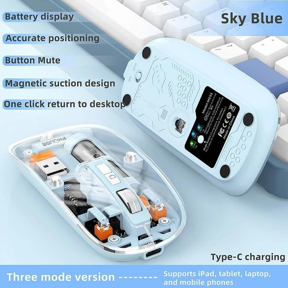 🖱️✨ Rechargeable Transparent Mouse