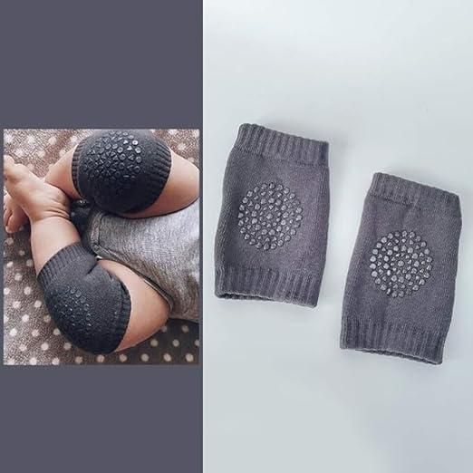 🧸 Baby Toddler Soft Knit Knee Pads (Set of 2 Pairs) – Anti-Slip Protection 🦶✨