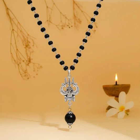 🕉️ Om Shiva Trishool Karungali Mala– Divine Power & Protection