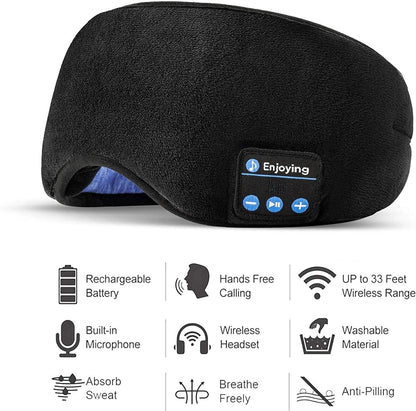 😴🎧 Wireless Bluetooth Eye Mask – Sleep Better With Music!