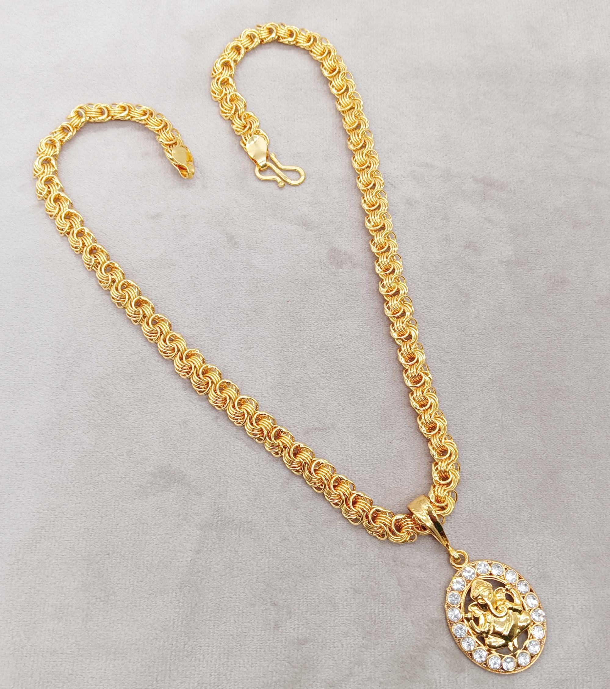 ✨ Luxurious Men's Gold Plated Pendant with Chain Vol 6