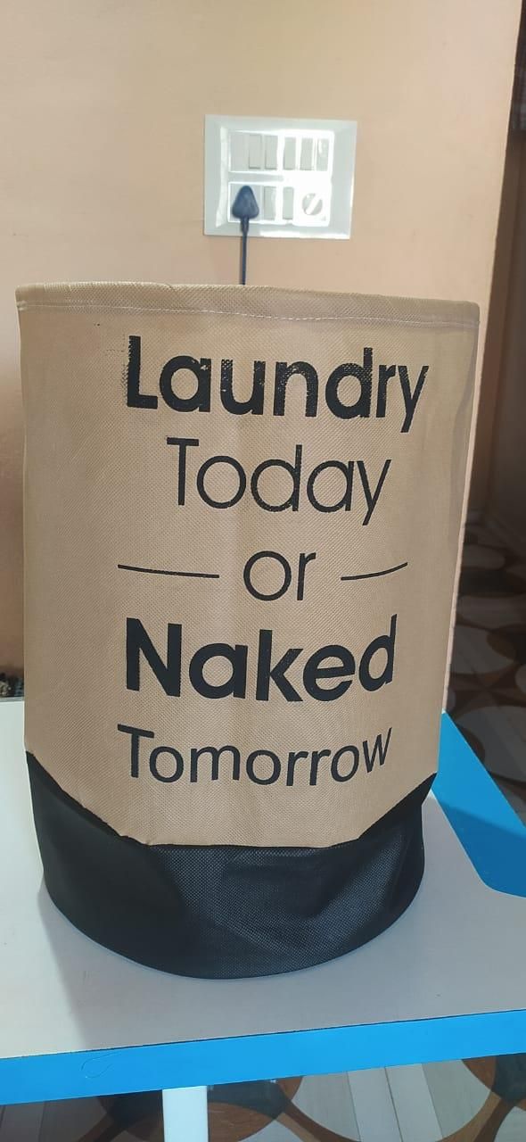 🧺 Round Non-Woven Laundry Bag / Hamper