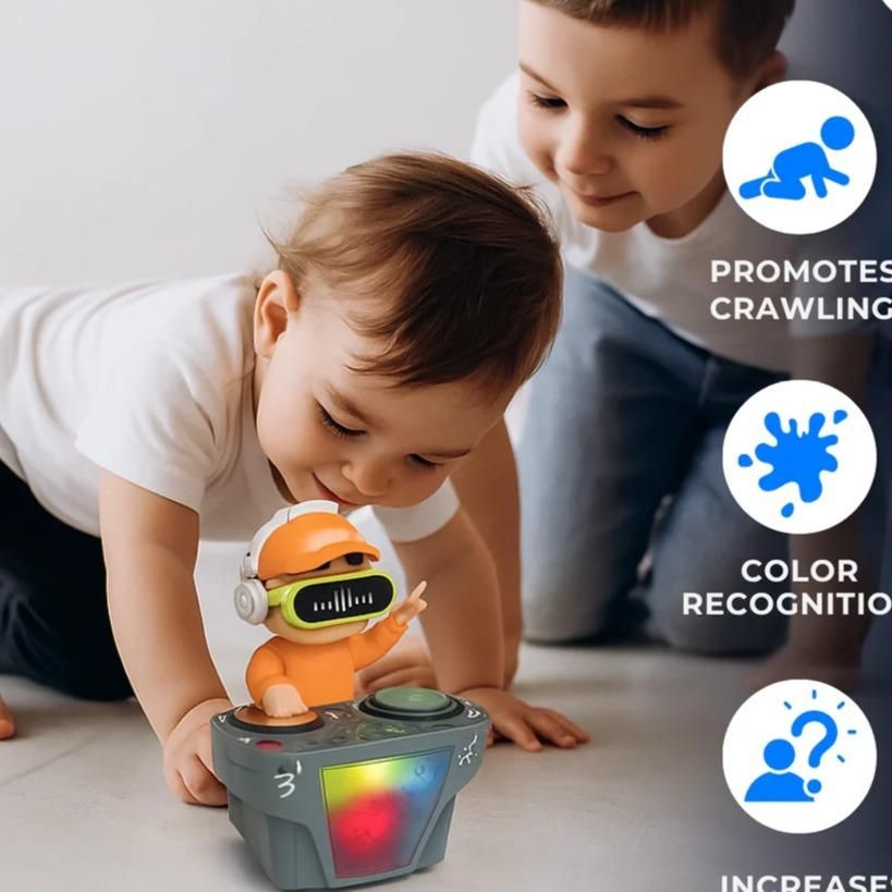🎧 DJ Coco Musical Dancing Boy Toy – LED Lights & Fun Music!