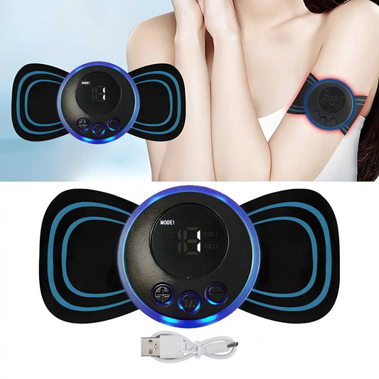 💆‍♂️ Mini Electric Massager – 8 Modes, 19 Levels, Rechargeable & Portable