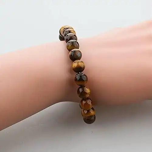 🟡 Tiger Eye Yellow Crystal Healing Stone Bracelet – Power • Confidence • Protection 🧿