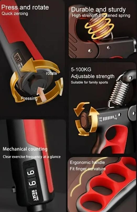 🏋️‍♂️💥 Pro Hand Strengthener Dynamometer – Stronger Grip, Better Performance!