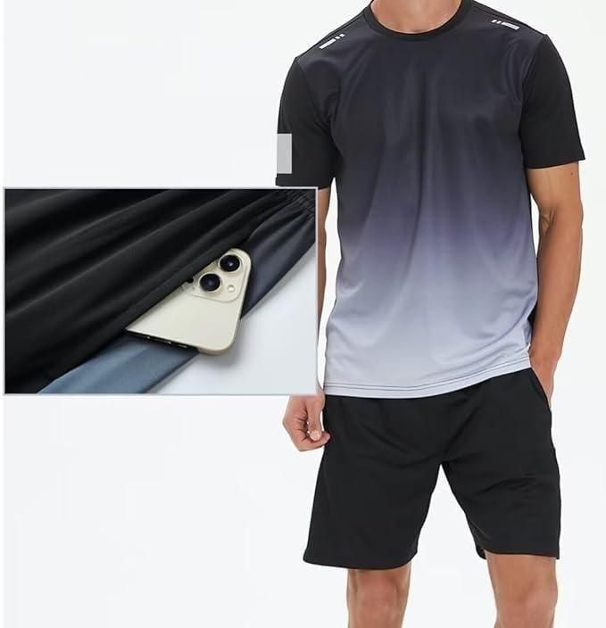 👕 Men’s Jersey T-Shirt & Bottom Set – Sporty Comfort & Style Combo