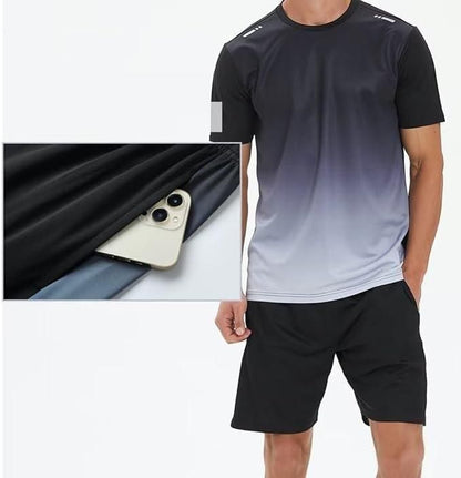 👕 Men’s Jersey T-Shirt & Bottom Set – Sporty Comfort & Style Combo