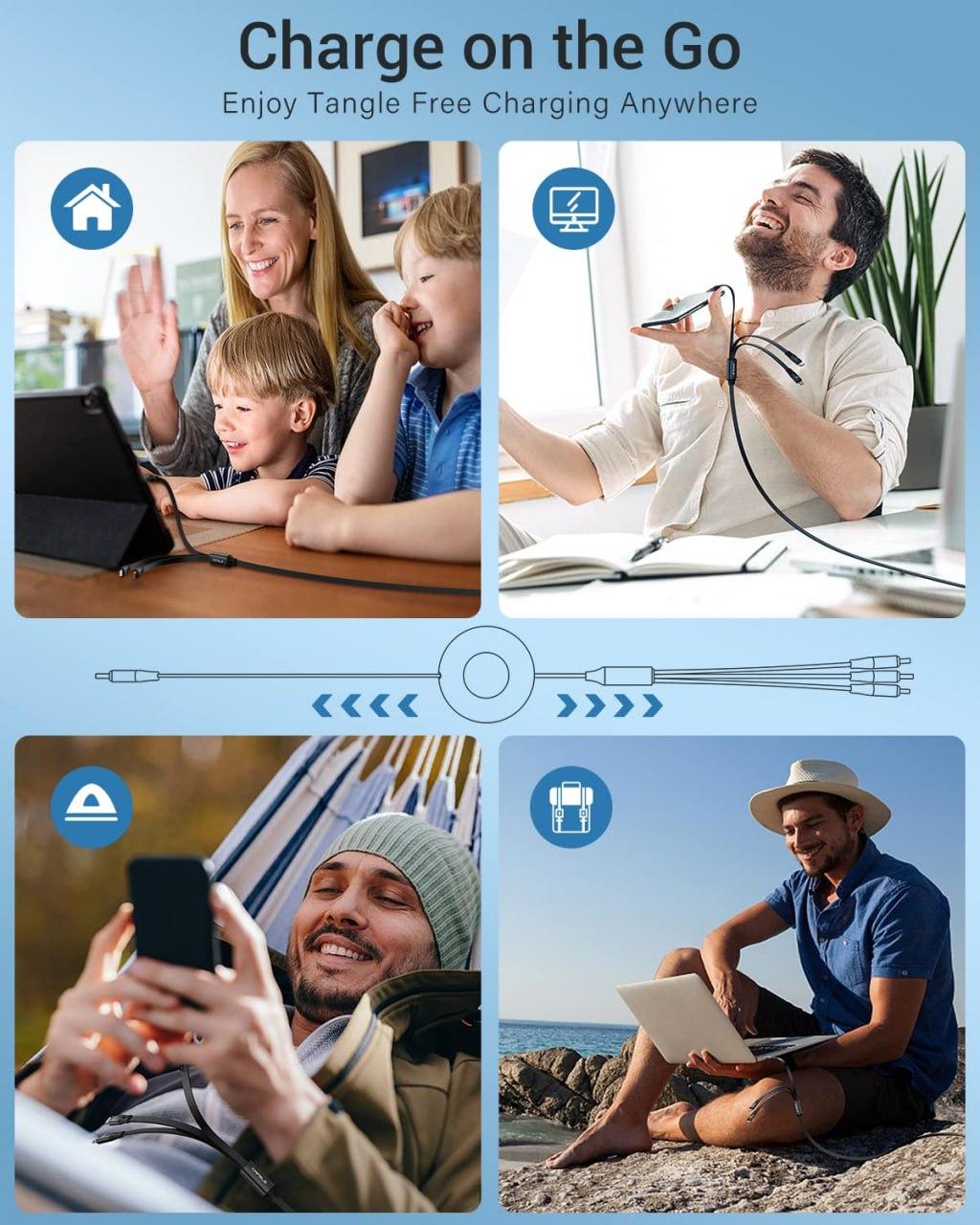 ⚡ 3 in 1 Fast Charging Data Cable