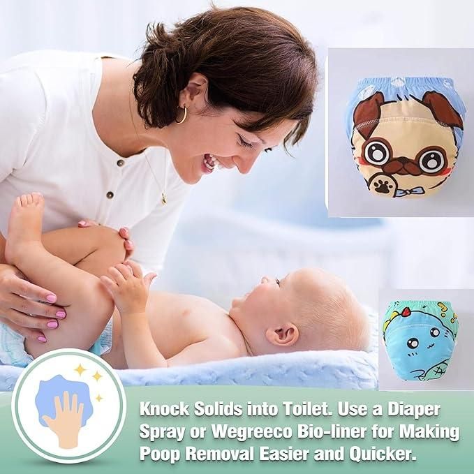 👶 Leakage Proof Reusable Cloth Diaper for Baby (Pack of 2) – Soft, Safe & Eco-Friendly! 🌿