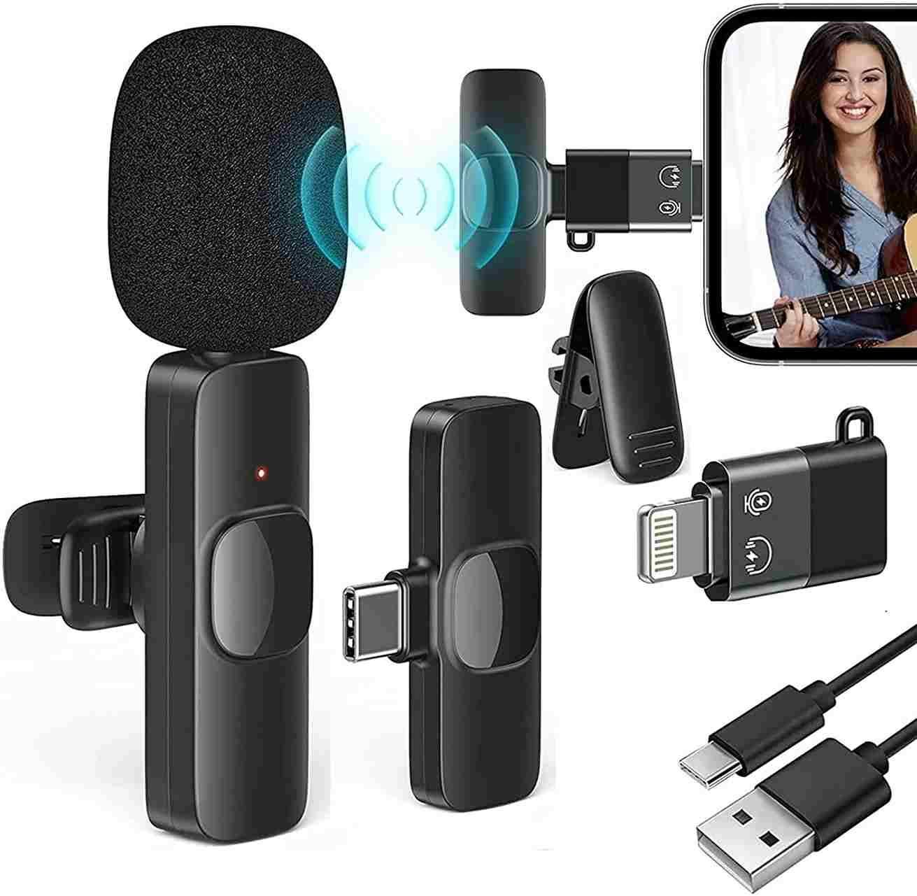 🎤 Wireless Microphone – Portable Plug & Play Mic for Mobile & Camera