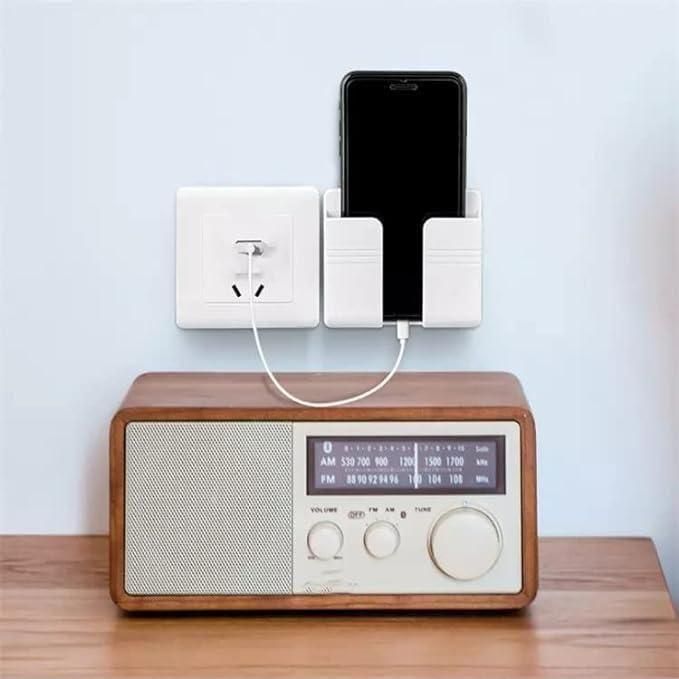📱 Wall Mounted Mobile Holder With Adhesive Strips – Space-Saving Phone Stand (Pack of 4 & 8)