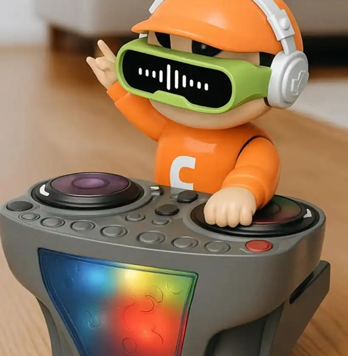 🎧 DJ Coco Musical Dancing Boy Toy – LED Lights & Fun Music!